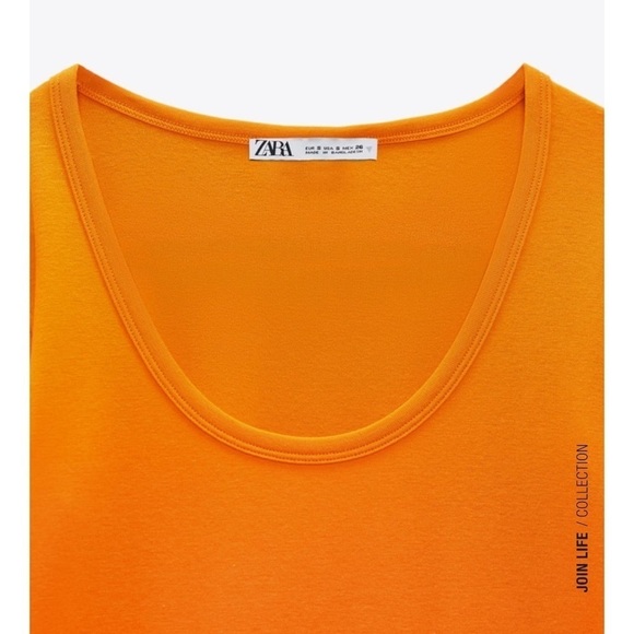 Zara LONG SLEEVE T-SHIRT
ORANGE​ - Picture 4 of 5